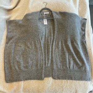 Nordstrom Gray Open-Front Poncho